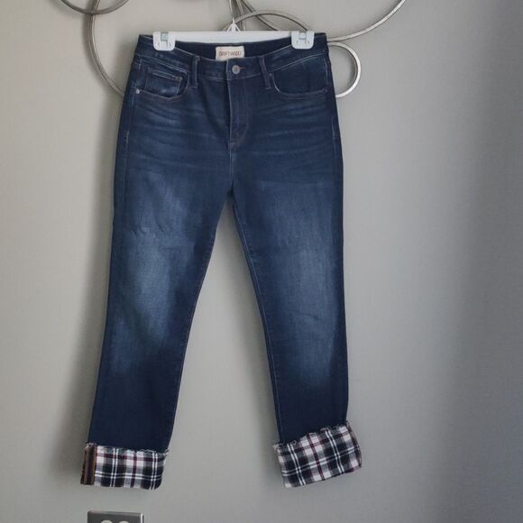 Driftwood Colette Plaid cuff jeans - Picture 2 of 8